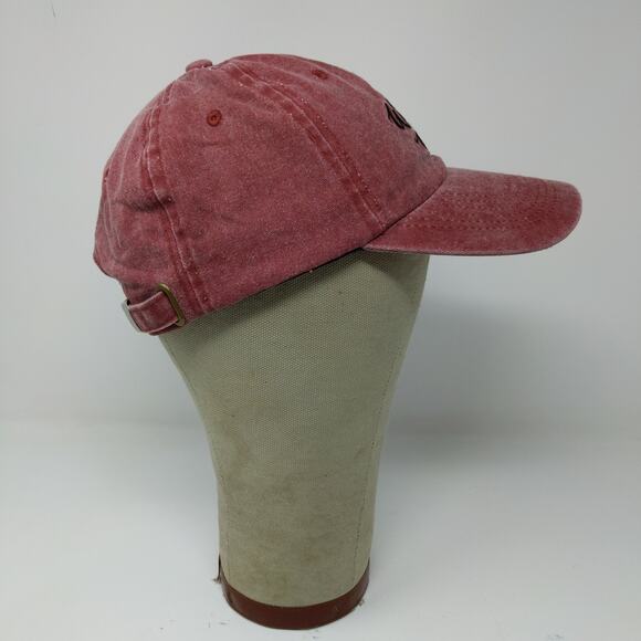 Wine Note? Women's Slideback Hat Red Embroidered Text One Size Cotton - Picture 6 of 11